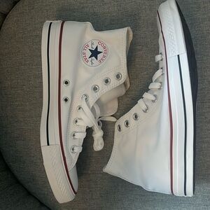 converse high top optical high top white mens 7.5/wonens 9.5
